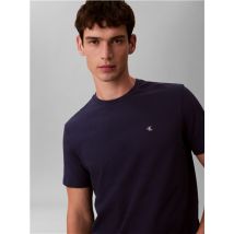 Calvin Klein Jeans Embroidered Monogram T-Shirt - Navy - L