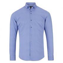 6th Sense Button Down Performance Printed Shirt Per 27 - Blue - 2XL