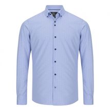 6th Sense Button Down Performance Printed Shirt Per 4 - Blue - M