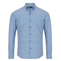 6th Sense Button Down Performance Printed Shirt Per 12 - Blue - 2XL