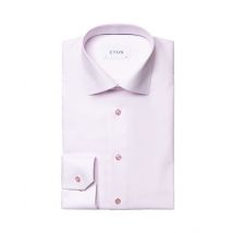 Eton Solid Signature Twill Formal Shirt - Pink - 16