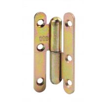 Paumelle Acier Zingué Bichromaté Droite Bout Rond 110 X 55 Mm - Chainey