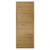 Uniarte - Bloc-porte Thermique Monaco Revêtu Larg.83 Cm Poussant Gauche Pleine Huiss.52 À 90 Mm Fin De Chantier