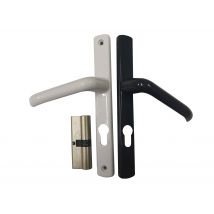 Bazin - Poignée En Aluminium Bicolore Gris / Blanc Et Barillet