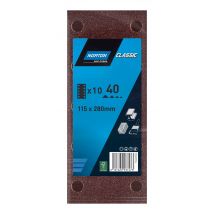 Saint Gobain - Papier Abrasif Pour Ponceuce 115x280 Mm Lot De 10 - Norton