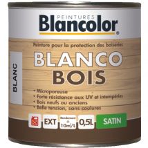 Peinture Bois Satin Noir Ébène 0,5 L - Blancolor