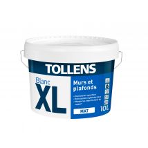 Peinture Intérieure Murs Et Plafonds Acrylique Mat Blanc 10 L - Tollens