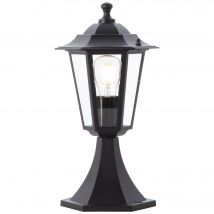 Borne Extérieure Carleen Métal Noir Et Verre E27 60w Max Non Inclus Ip44. Dimensions 36,3x16,,5x19cm. Brilliant (90988a06)