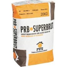 Prb Superbrut - Enduit Monocouche Semi Allégé Grain Fin Ton Pierre - 20 Kg