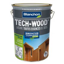 Lasure Bois Extérieurs Verticaux Blanc 5 L Tech-wood - Blanchon