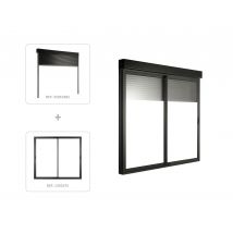 Bricoman - Volet Roulant Electrique En Aluminium Gris 215x180 Cm