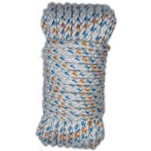 Rombull Ronets - Cordeau Polyester Bleu Et Orange Long.30m Diam.3,8 Mm
