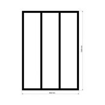 Kit'atelier - Verrière Atelier Aluminium Fixe, 3 Vitrages Inclus H.130 X L.93,20 Cm Noir Sablé