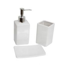 Frandis - Coffret Salle De Bain 3 Pièces Céramique Blanc