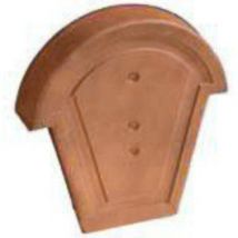 Fronton Faîtière Demi Ronde À Recouvrement Vieilli - Edilians