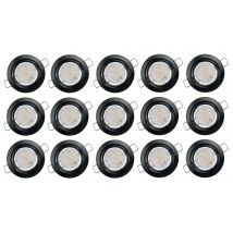 Easylight - Spots Led Encastrables Noir Lot De 15 - Slid