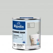 Peinture Intérieure Multi-supports Satin Gris Lomé 0,5 L Cuisine & Bain - Ripolin