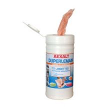 Aexalt - Boîte de 75 lingettes nettoyantes dégraissantes multi-usages mains et surfaces - AEXALT