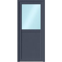 Bazin - Porte De Service Pvc Demi Vitrée Bicolor Poussant Gauche H.200 X L.80 Cm