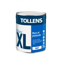 Peinture Intérieure Murs Et Plafonds Acrylique Mat 3 L Blanc - Tollens