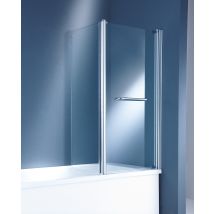 Elmer - Pare-baignoire Pivotant Verre Dépoli Chromé L.120 X H.140 Cm Tulpa