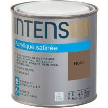 Peinture Intérieure Multi-supports Acrylique Monocouche Satin Moka 0,5 L - Intens