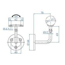 Bricoman - Support Inox 316 Main Courante 90°