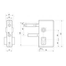 Bricoman - Serr Applique Revers. Alu Pour Portail