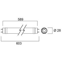 Tube Led G13 T8 6.6w 60cm 1000lm 4000k - Sylvania