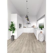 Sol Stratifié Chêne Naturel Silverdale Ac4 Ep.8 Mm L.128,50 X L.19,20 Cm Hydrofuge - Kronospan