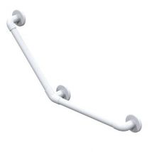 Barre D’appui Coudée Haute Résistance 135° 45 X 45 Cm Gainée Upvc Blanc - 11915wh-ls Akw