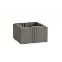 Bricoman - Element De Pilier Strias Anthracite 30x30 H.17cm