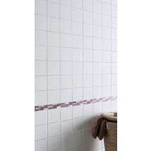 Mat Inter - Listel Carrelage Mural Décor Alu Brossé L.60 X L.60 Cm