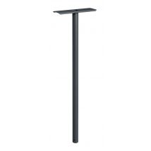 Pied De Boîte Aux Lettres Cylindrique Gris Haut.1,1 M Diam.4,5 Cm - Decayeux