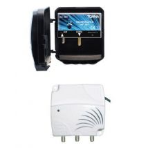 Tonna Access - Kit Amplificateur Uhf Reglable 35 Db 4g + Alimentation 2 Sorties Tv