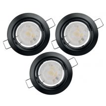 Easylight - Spots Led Encastrables Noir Lot De 3 - Slid