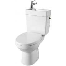 Pack Wc À Poser Avec Lave-mains Intégré Sans Bride - Godart Opale Duo Sortie Horizontale