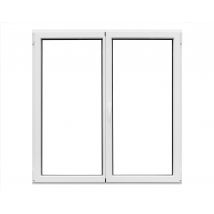 Vicente Vila - Fenêtre Aluminium H.105 X L.100 Cm Ouvrant À La Française 2 Vantaux Blanc