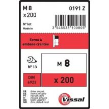 Vissal - 200 Ecrous A Embase Crantee 8