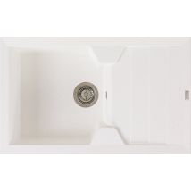 Bricoman - Evier À Encastrer Blanc 1 Cuve En Résine Quartzolit - "victoria"