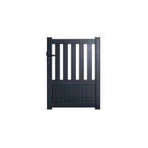 Cote Portail - Portail Aluminium Tilleul Gris Ht 1.39x3.06m