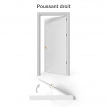 Uniarte - Bloc-porte Monaco Revêtu Larg.83 Cm Poussant Droit Alvéolaire Huiss.52 À 90 Mm Fin De Chantier