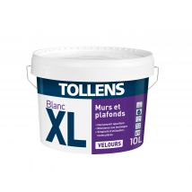Peinture Intérieure Murs Et Plafonds Acrylique Velours Blanc 10 L - Tollens