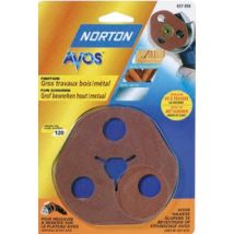Saint Gobain - Lot De 3 Disques Abrasifs Fibre Avos Grain 120 Ponçage Finitin Métal Bois Pour Plateau Meuleuse Avos Diam.115 Mm