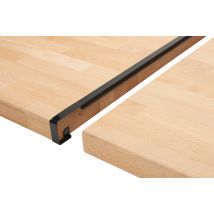 Sptd - Profil De Jonction Noir Droit Bord Droit Ep.3,8 Cm