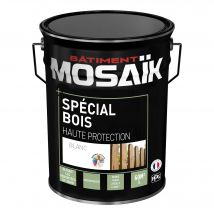 Mosaik - Peinture Bois Acrylique Satin Blanc 5 L - Mosaïk