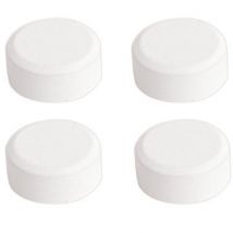 Mp Glass - Fixations Miroirs Rondes Blanches Diam.20 Mm Lot De 4
