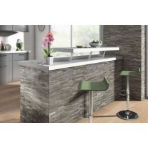 Lithos - Plaquette De Parement Pierre Naturelle Gris L.10 X L.40 Cm Slinstone
