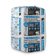 Ouate De Cellulose Thermacell Soprema Sac De 14kg, R Selon L'épaisseur