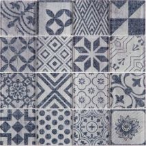 Bati Orient - Mosaïque Carreaux Ciment Bleu Gris L.29,8 X L.29,8 Cm